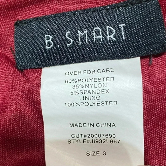 B. SMART‎ dress women’s size 3 sexy red spaghetti strap hi/low formal - Picture 8 of 9